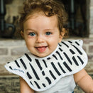 Tiny Twinkle Kaffle Roundabout Bibs - Set of 2 - Black + White