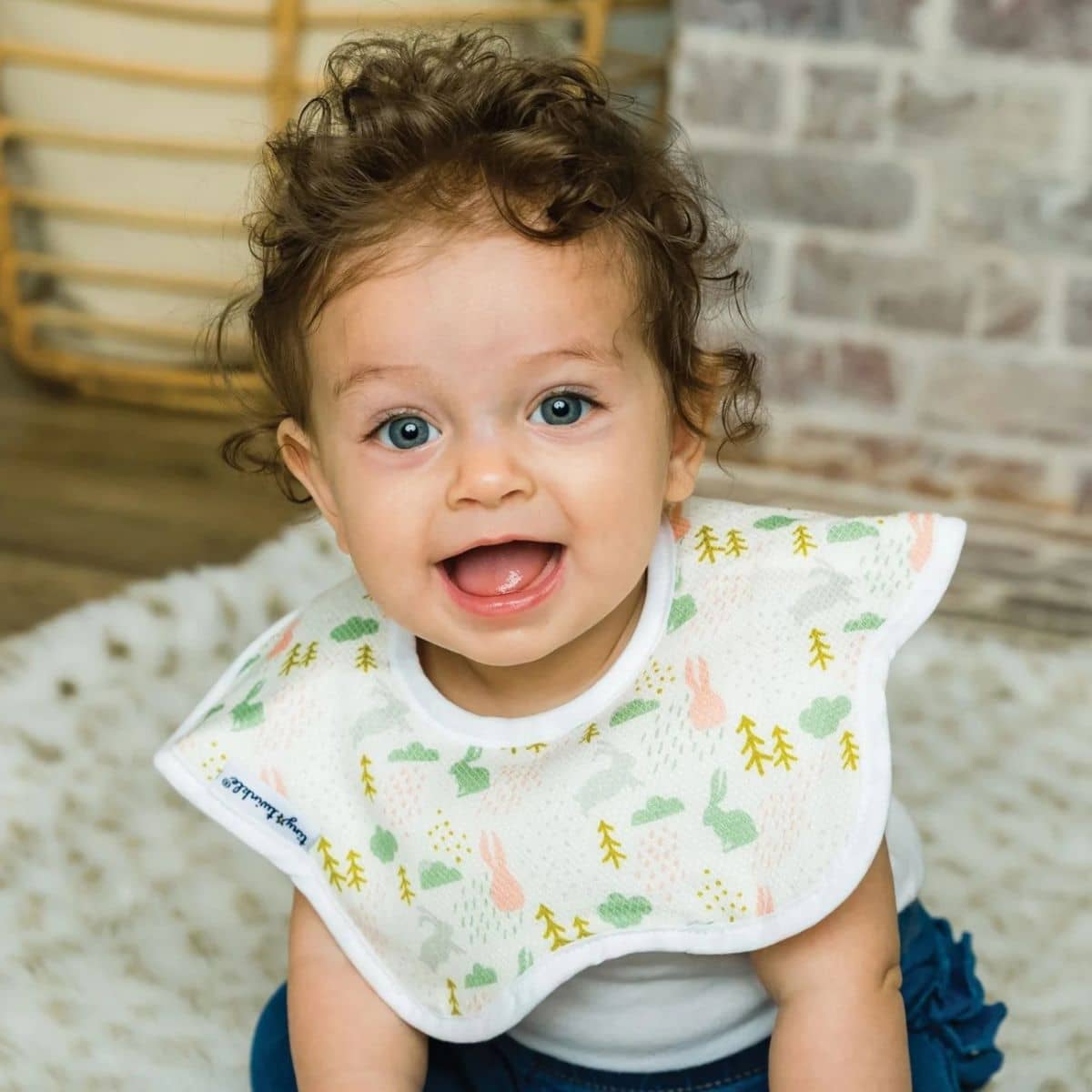 Tiny Twinkle Kaffle Roundabout Bibs - Set of 2 - Blush
