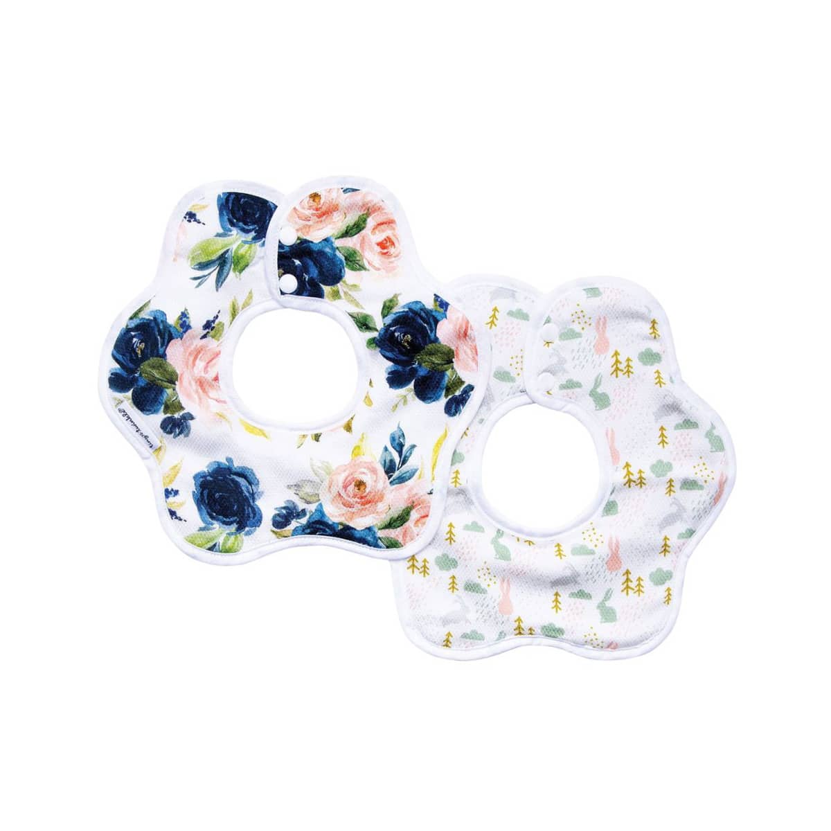 Tiny Twinkle Kaffle Roundabout Bibs - Set of 2 - Blush