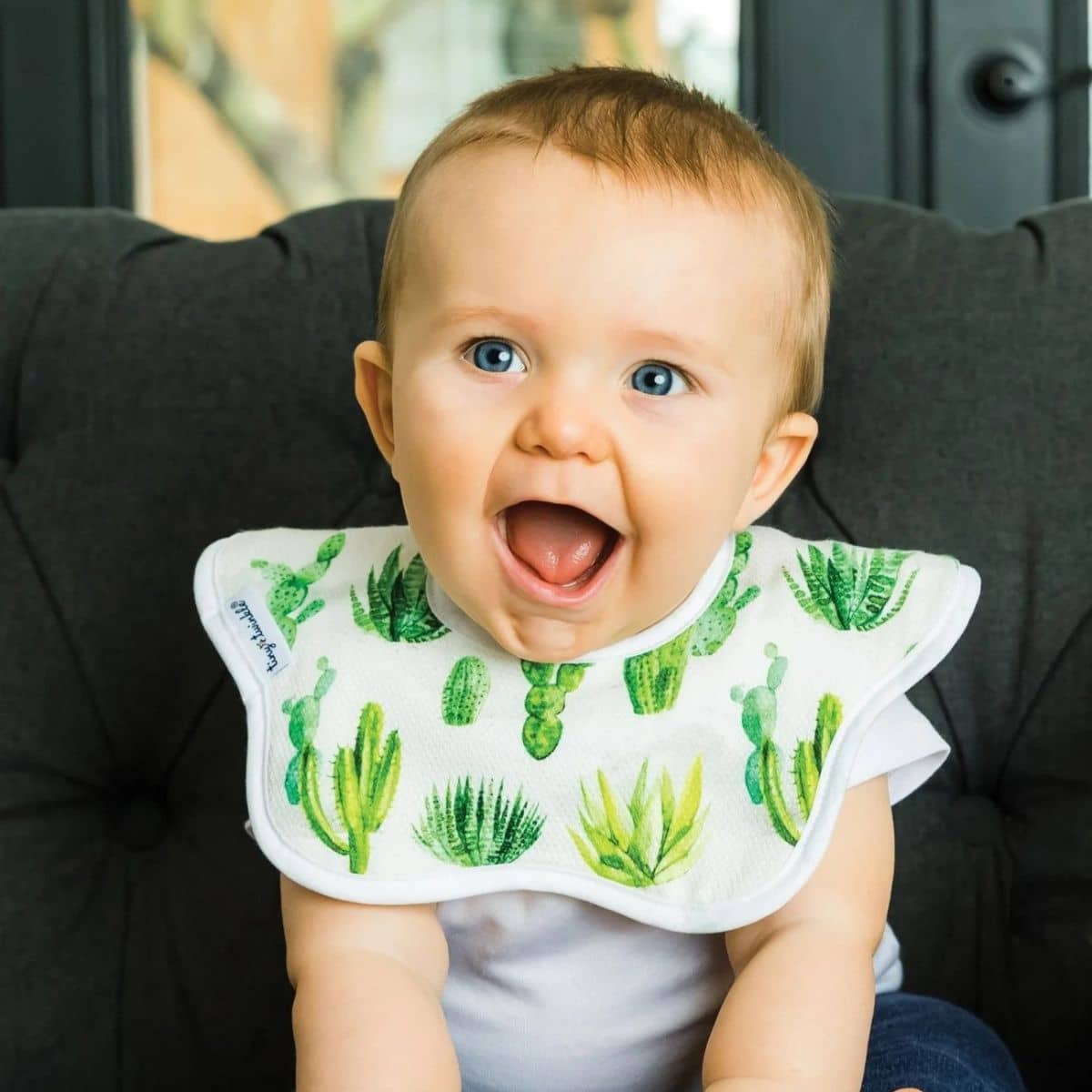 Tiny Twinkle Kaffle Roundabout Bibs - Set of 2 - Cacti