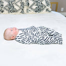 Tiny Twinkle Kaffle Swaddle Blanket - Ink Strokes