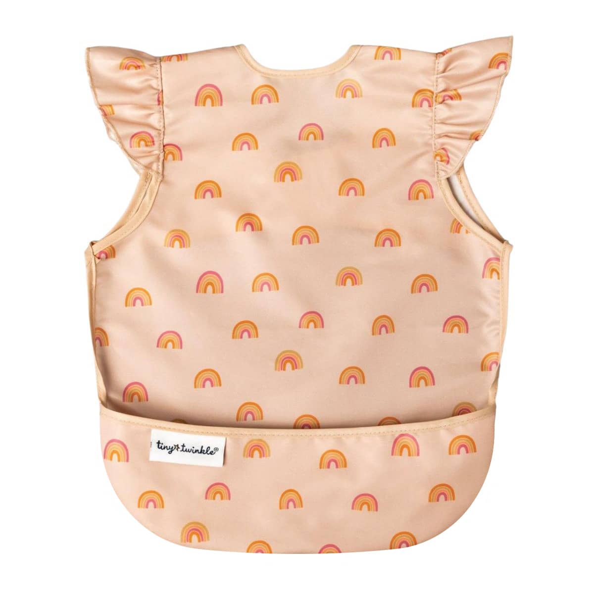 Tiny Twinkle Mess-Proof Apron Bib - Boho Rainbow