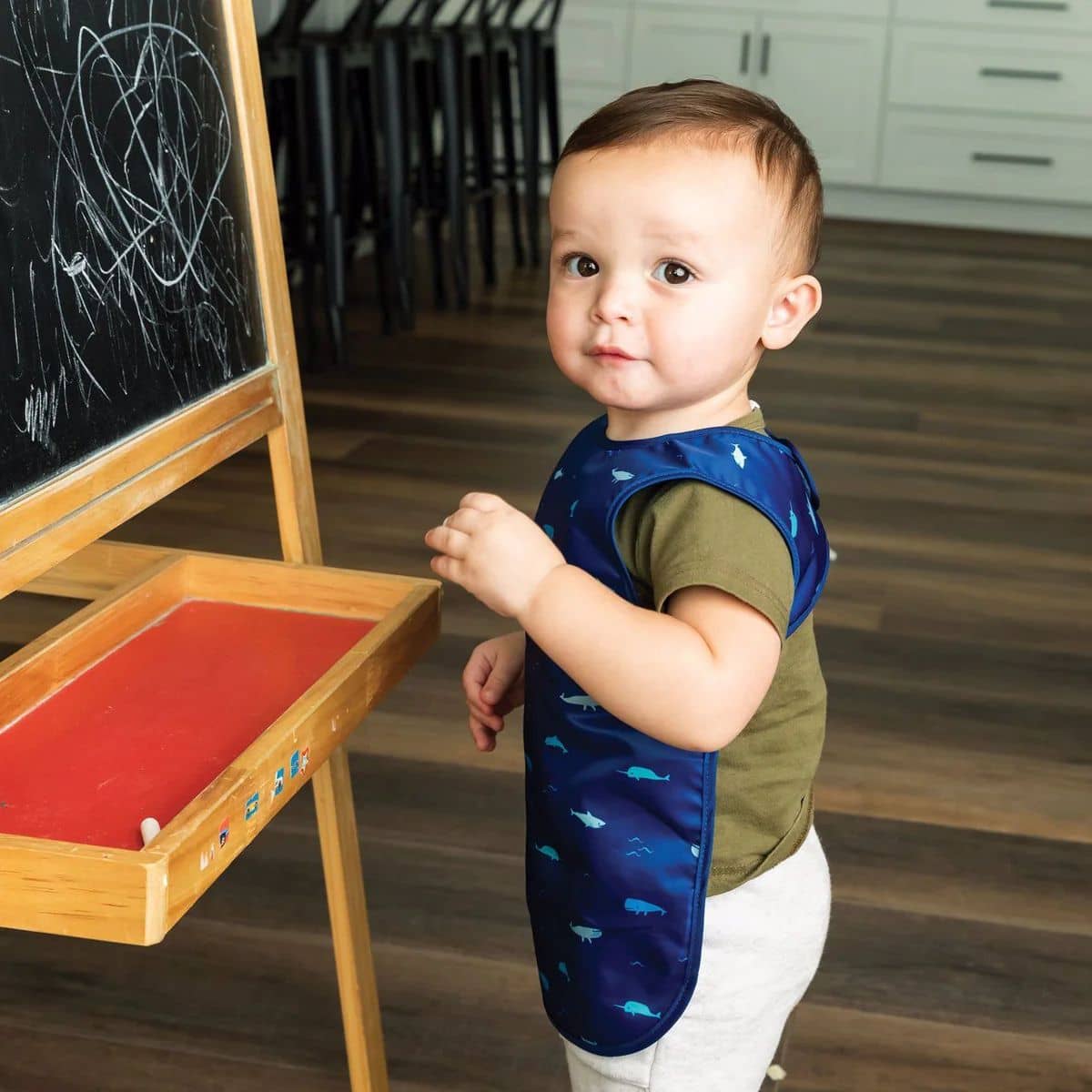 Tiny Twinkle Mess-Proof Apron Bib - Ocean Life