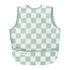 Tiny Twinkle Mess-Proof Apron Bib - Sage Checkers