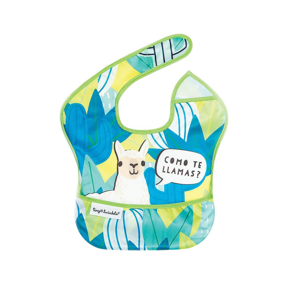 Tiny Twinkle Mess-Proof Easy Bib - Como te llamas