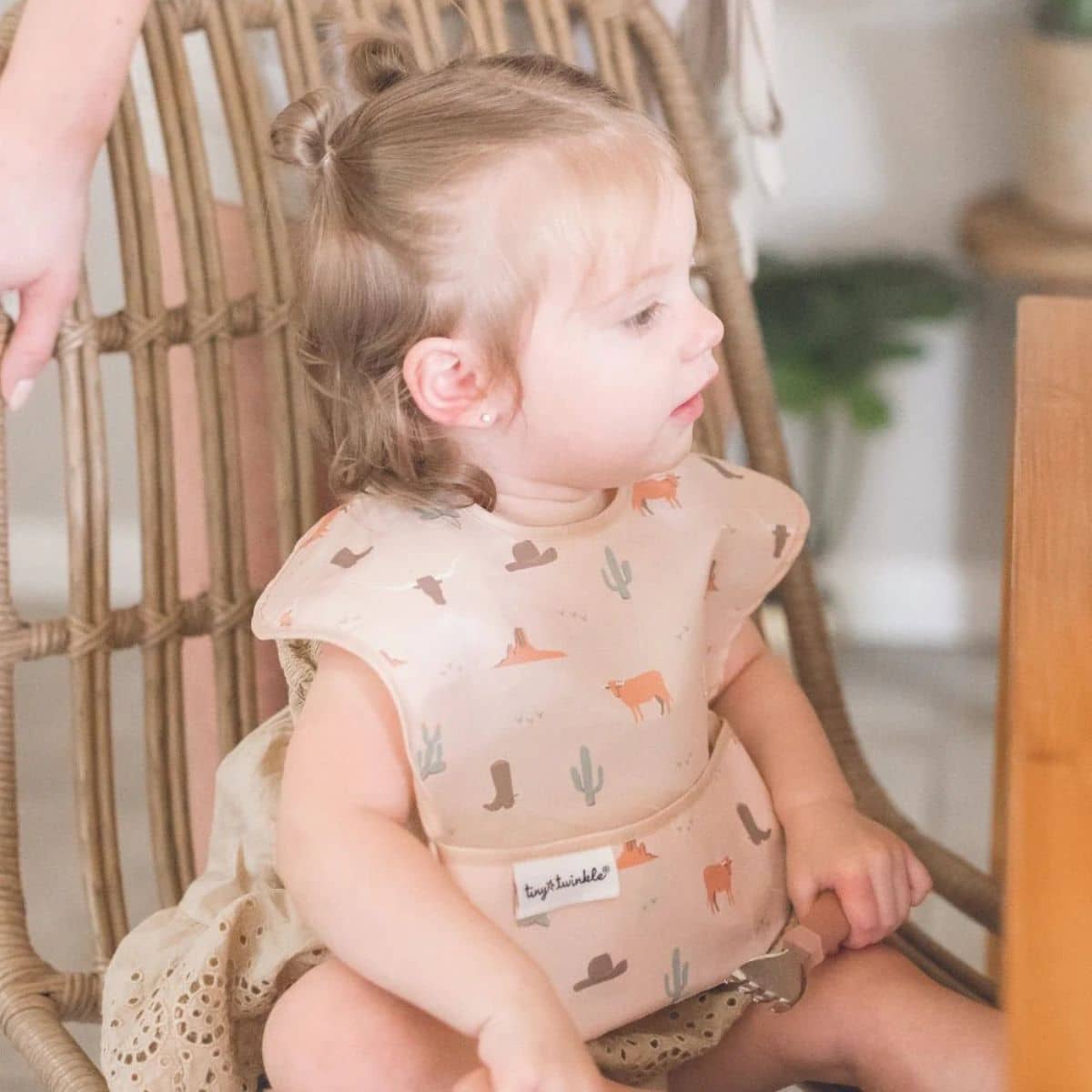 Tiny Twinkle Mess-Proof Easy Bib - Cowboy