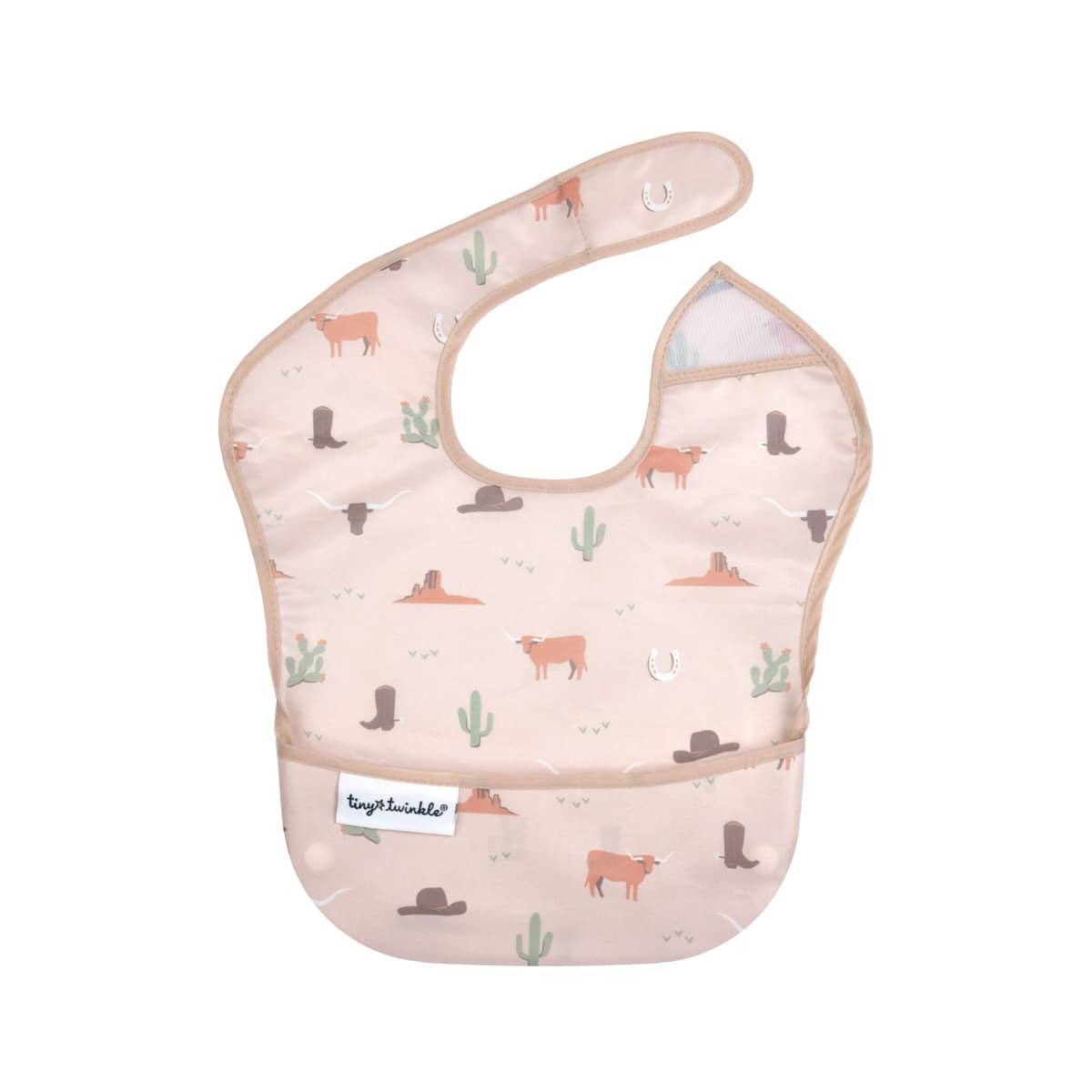 Tiny Twinkle Mess-Proof Easy Bib - Cowboy