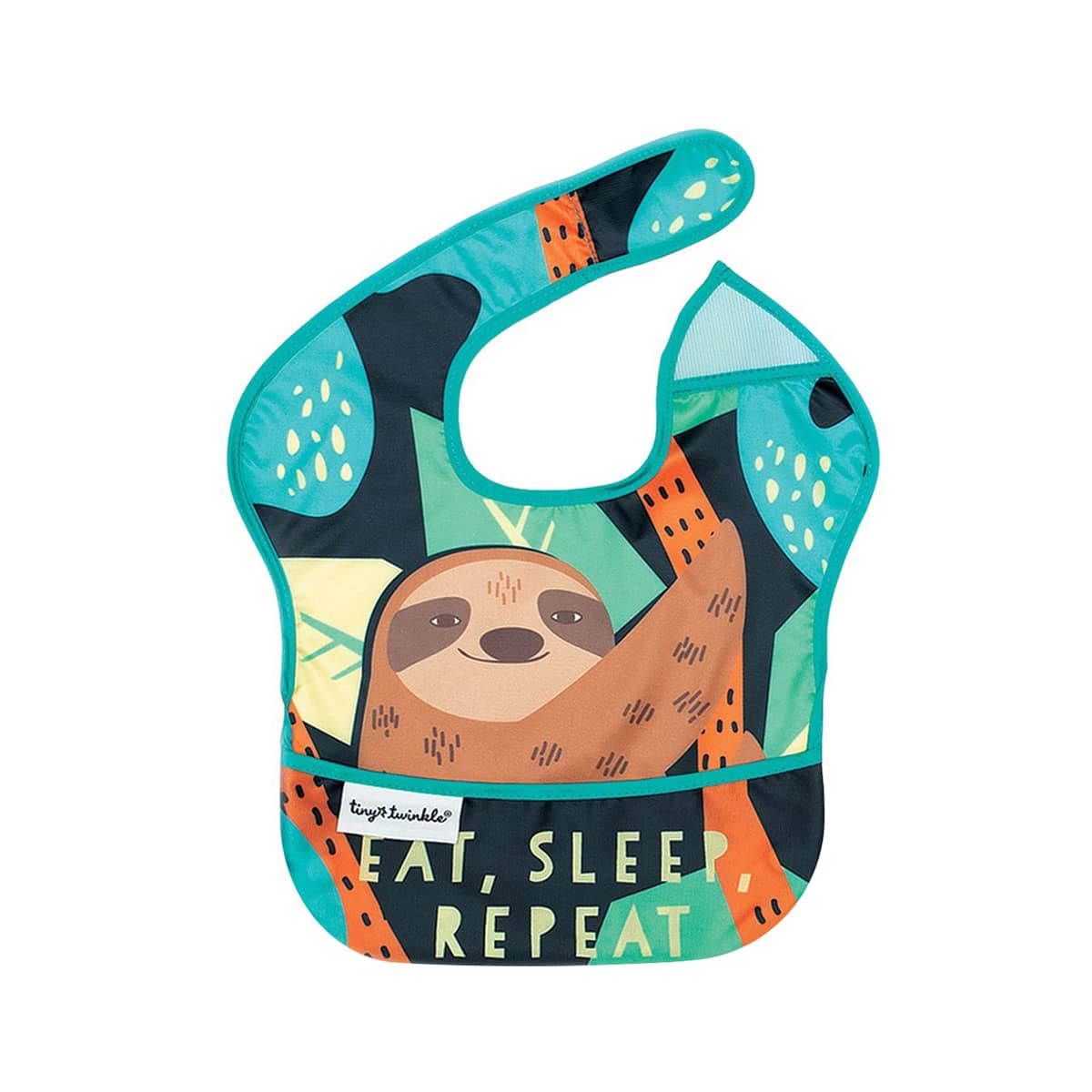 Tiny Twinkle Mess-Proof Easy Bib - Eat, Sleep, Repeat