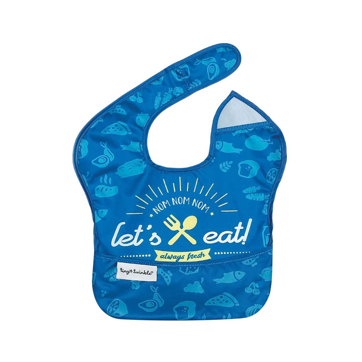 Tiny Twinkle Mess-Proof Easy Bib - Let's Eat