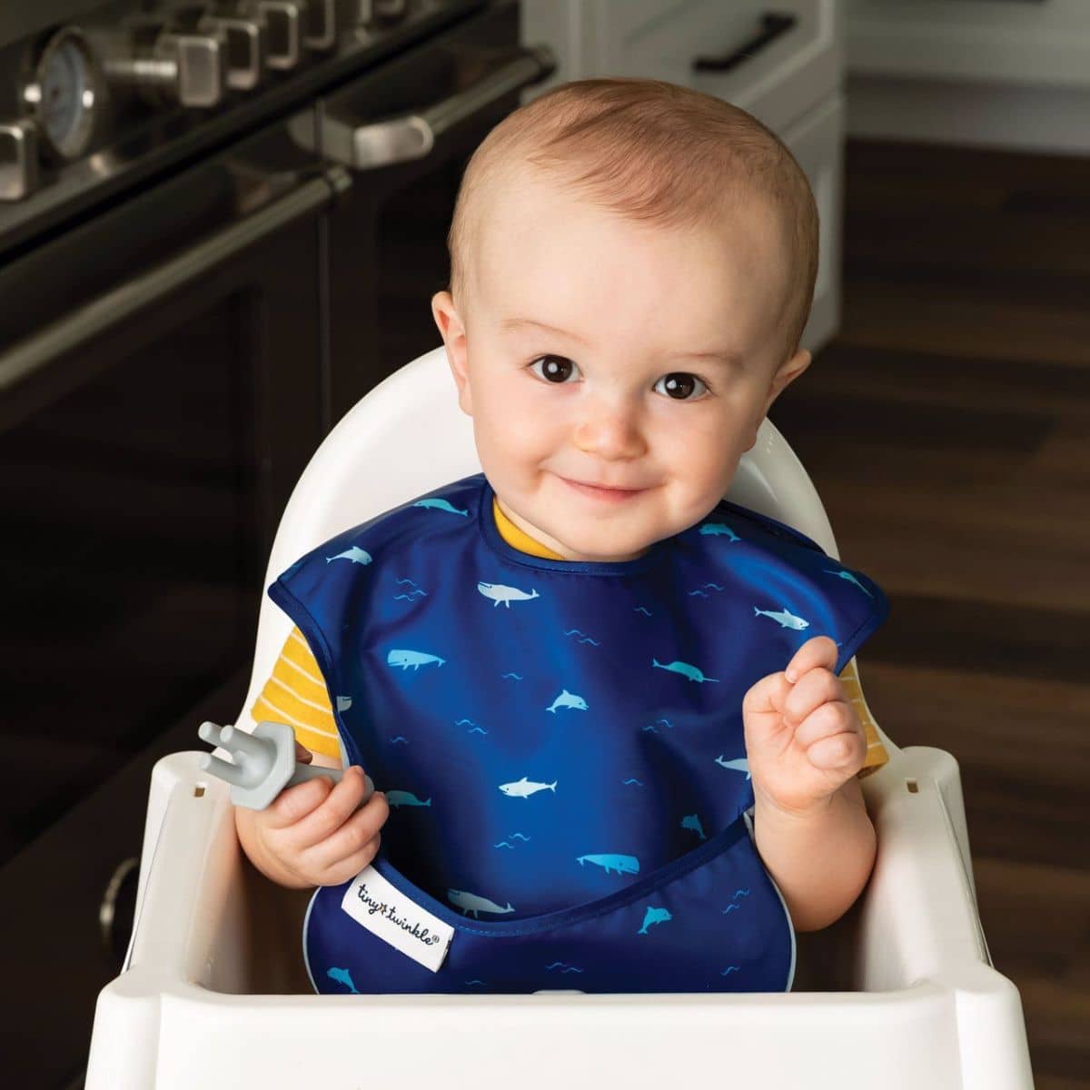 Tiny Twinkle Mess-Proof Easy Bib - Ocean Life