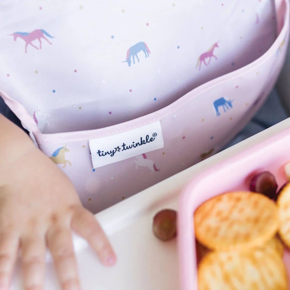 Tiny Twinkle Mess-Proof Easy Bib - Unicorn Confetti