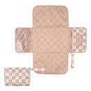 Tiny Twinkle Mess-Proof Portable Nappy Changing Pad - Beige Checkers