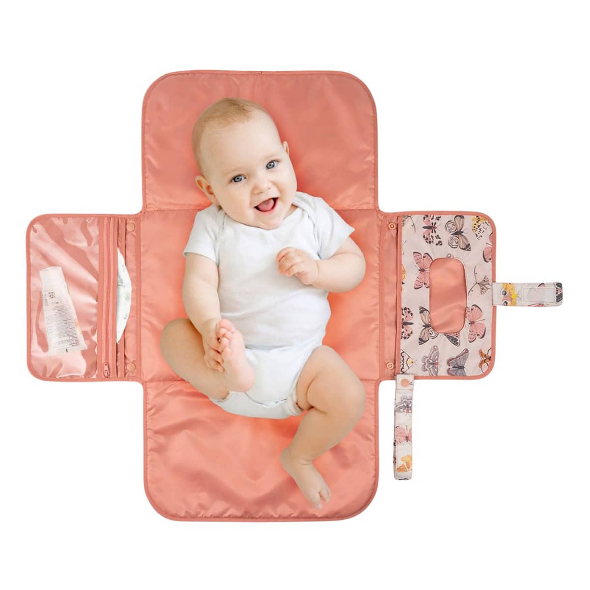 Tiny Twinkle Mess-Proof Portable Nappy Changing Pad - Flutter