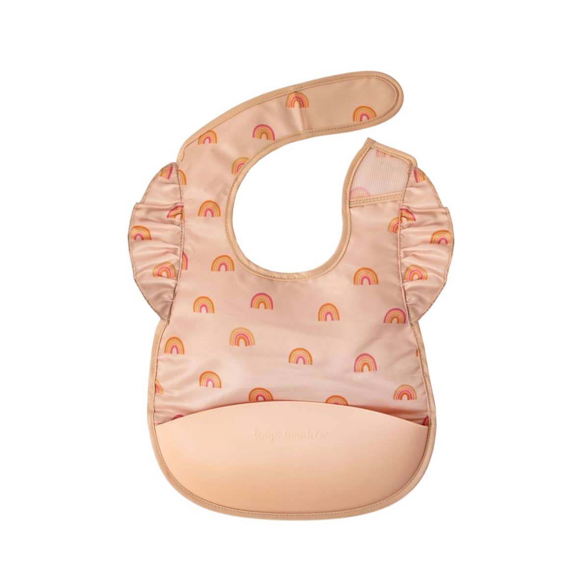 Tiny Twinkle Mess-Proof Silicone Pocket Bib - Boho Rainbow