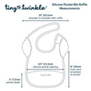 Tiny Twinkle Mess-Proof Silicone Pocket Bib with Frill