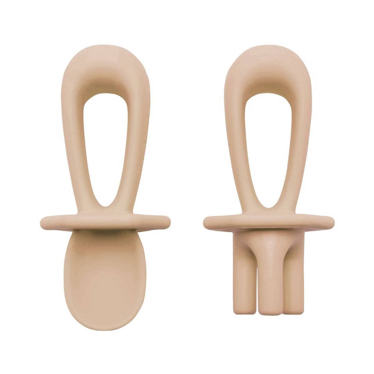 Tiny Twinkle Silicone Training Utensils - Sand