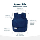 Tiny Twinkle Mess-Proof Apron Bib - Beige Checkers