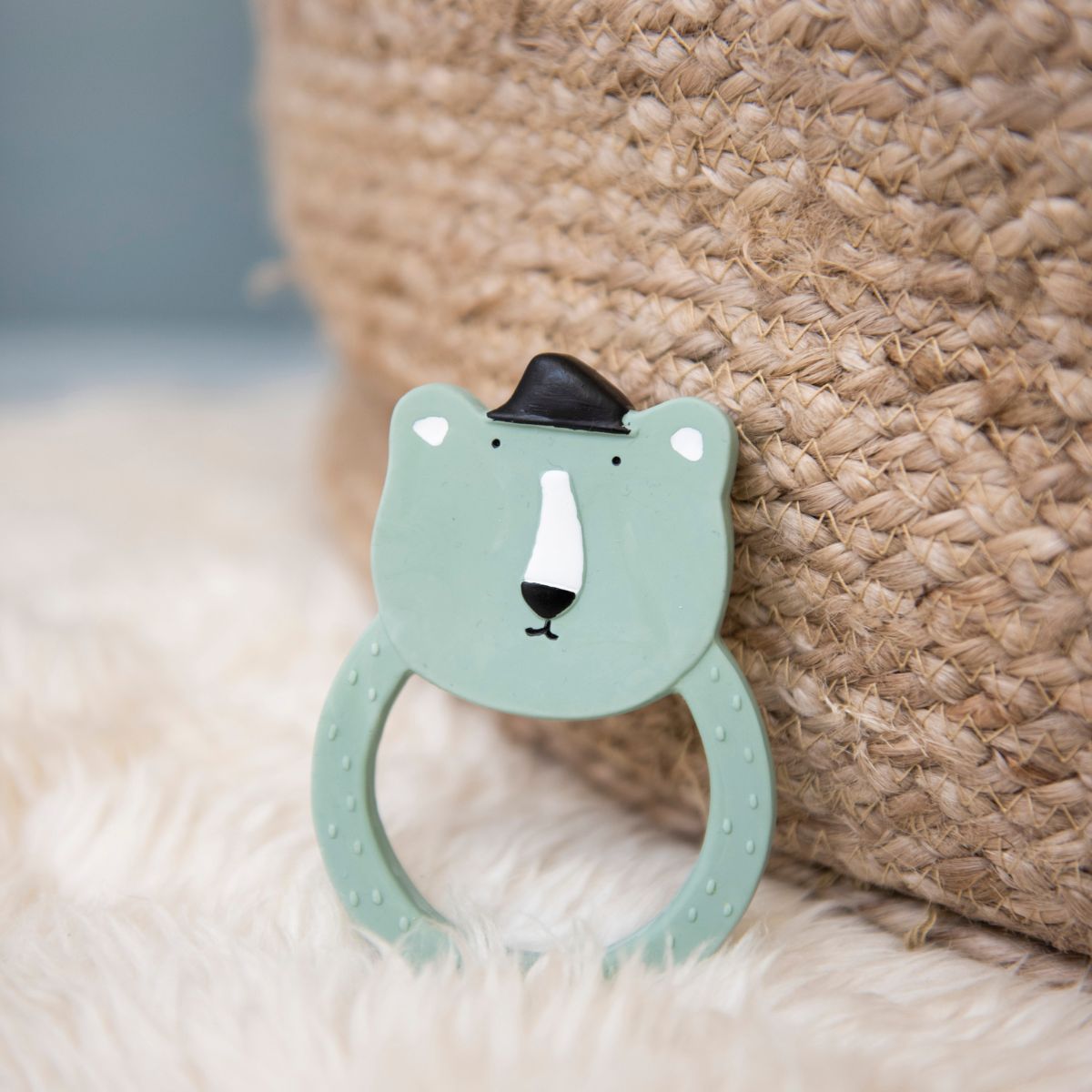 Trixie Natural Rubber Round Teether - Mr. Polar Bear
