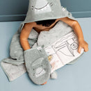 Trixie Organic Washcloths 2 Pack - Mr. Shark / Mr. Dino