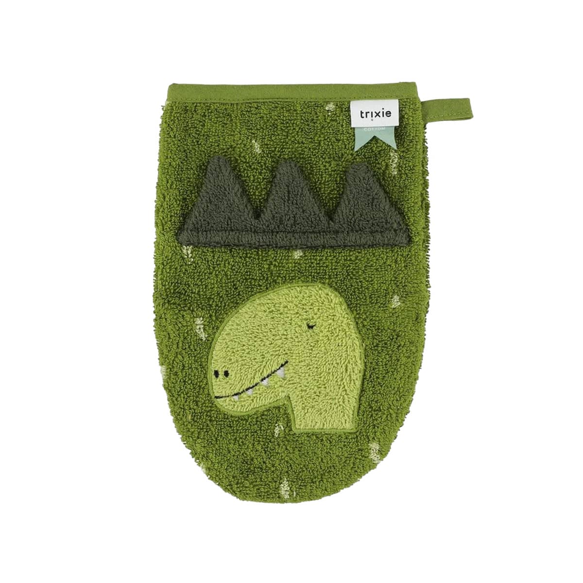 Trixie Organic Washcloths 2 Pack - Mr. Shark / Mr. Dino