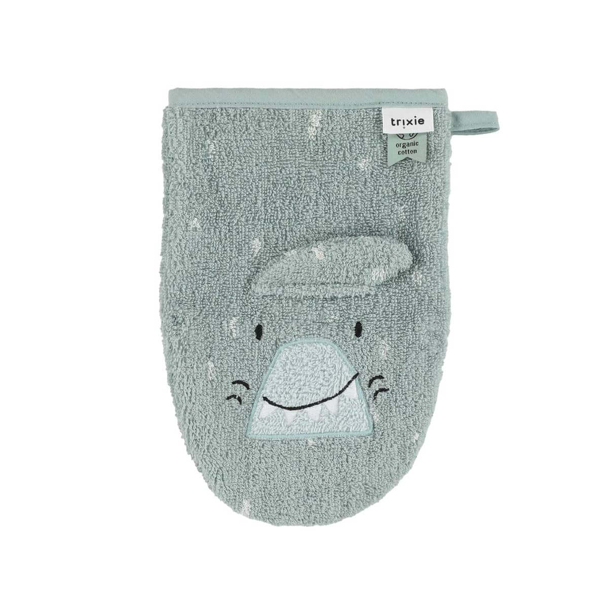 Trixie Organic Washcloths 2 Pack - Mr. Shark / Mr. Dino