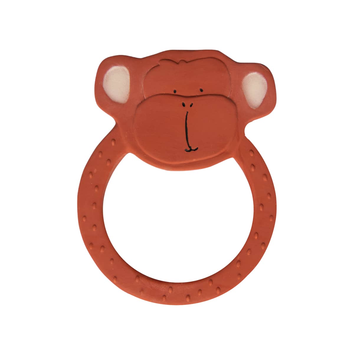 Trixie Natural Rubber Round Teether - Mr. Monkey