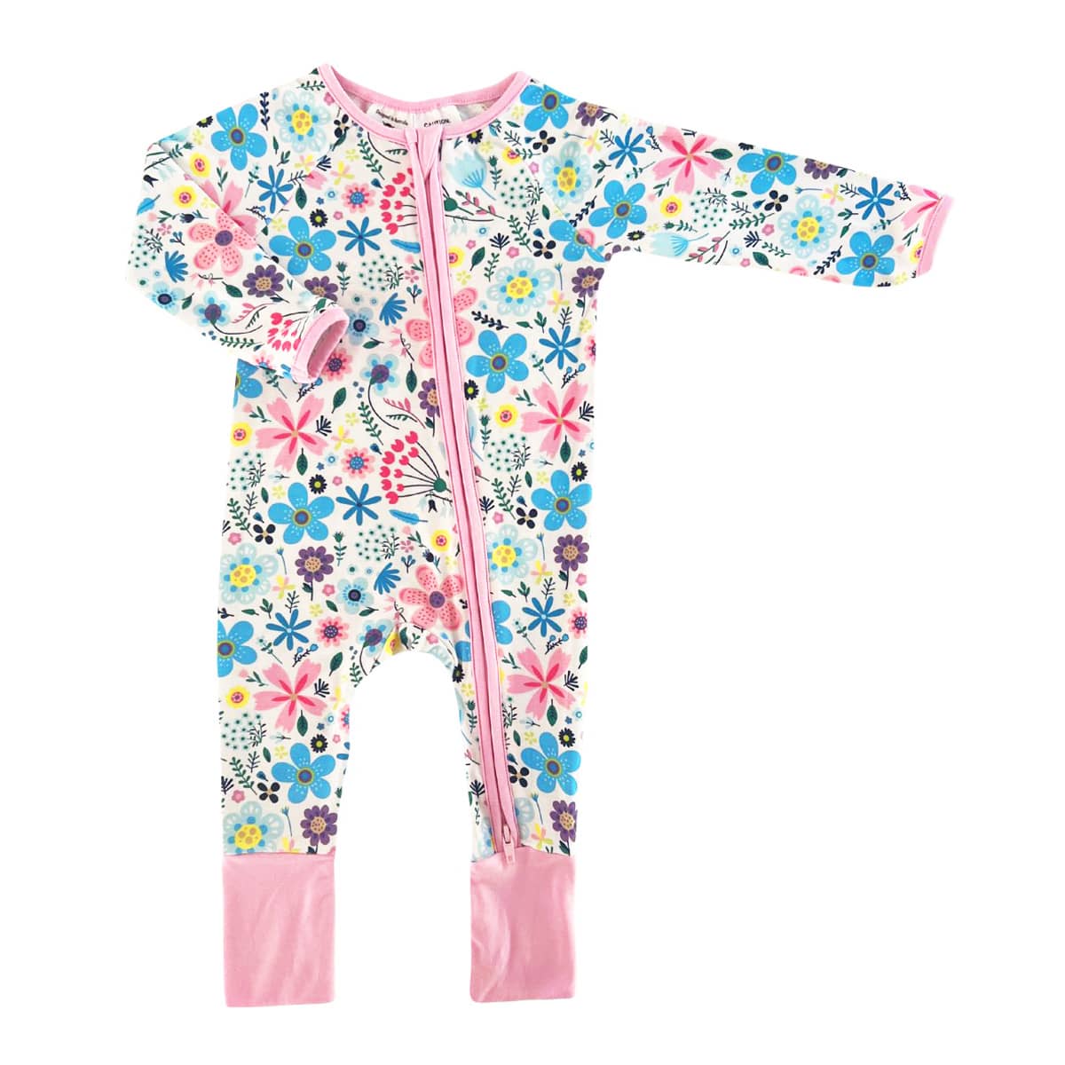 Tuck-in-Time Bamboo Sleep and Play Onesie - Dreamy Meadow