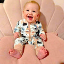 Tuck-in-Time Bamboo Sleep and Play Onesie - Puppy Pals