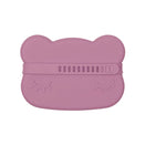 We Might Be Tiny Snackie Silicone Bowl + Plate - Bear - Dusty Rose