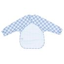 We Might Be Tiny Messie Smock Bib - Baby + Toddler - Blue Gingham