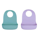 We Might Be Tiny Silicone Catchie Bibs 2.0 - Pistachio/Lilac