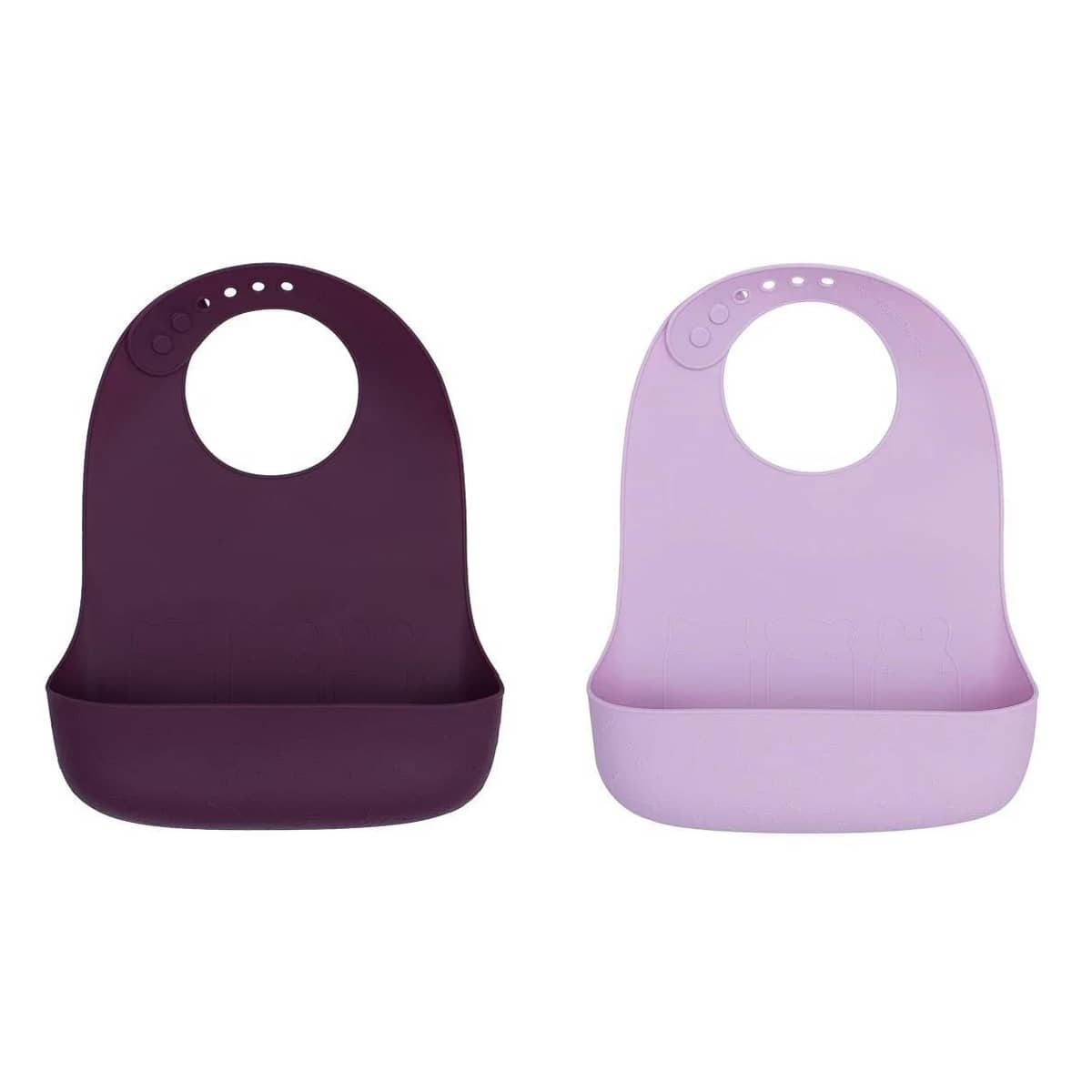 We Might Be Tiny Silicone Catchie Bibs 2.0 - Plum/Lilac