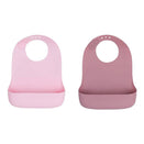 We Might Be Tiny Silicone Catchie Bibs 2.0 - Powder Pink/Dusty Rose