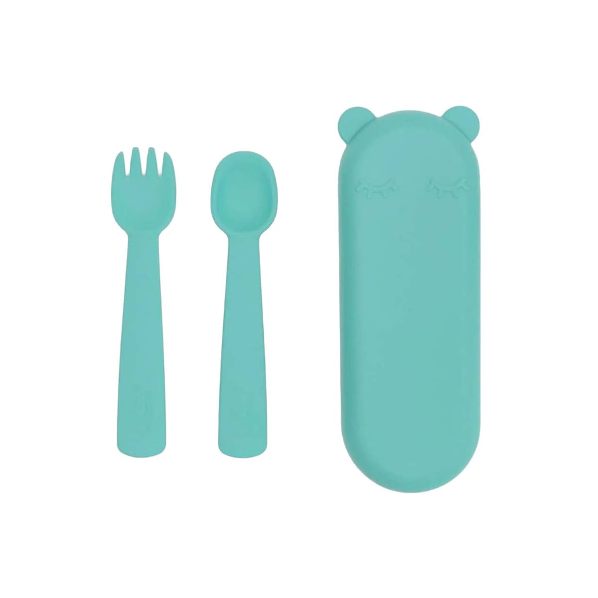 We Might Be Tiny Silicone Feedie Fork & Spoon Set - Pistachio