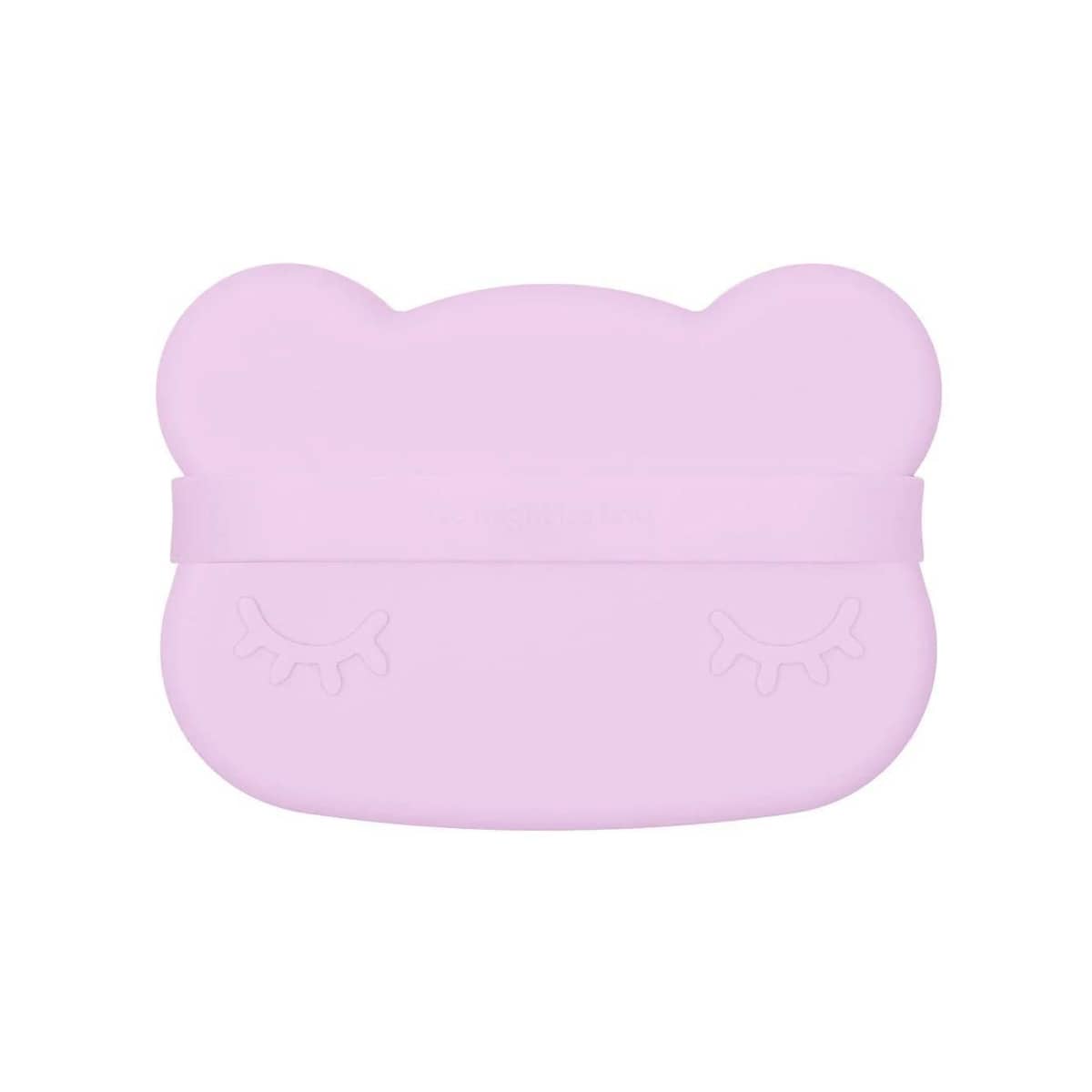 We Might Be Tiny Snackie Silicone Bowl + Plate - Bear - Lilac