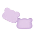 We Might Be Tiny Snackie Silicone Bowl + Plate - Bear - Lilac
