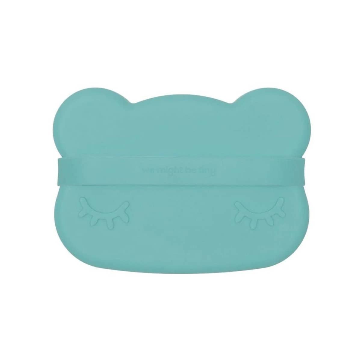 We Might Be Tiny Snackie Silicone Bowl + Plate - Bear - Pistachio