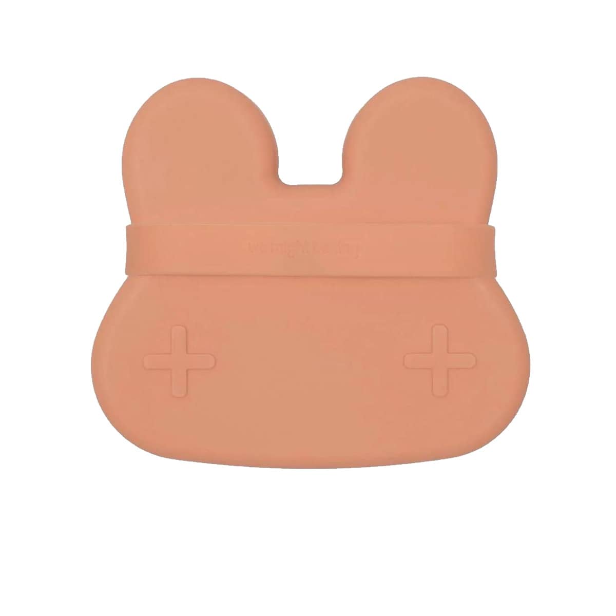 We Might Be Tiny Snackie Silicone Bowl + Plate - Bunny - Peach