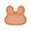 We Might Be Tiny Stickie Silicone Suction Plate - Bunny - Dark Peach