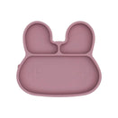 We Might Be Tiny Stickie Silicone Suction Plate - Bunny - Dusty Pink
