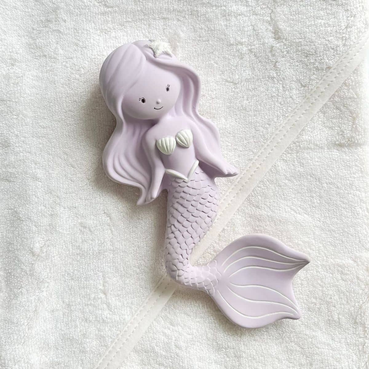 Winnie Parkes Natural Rubber Teether - Maeve the Mermaid - Grape