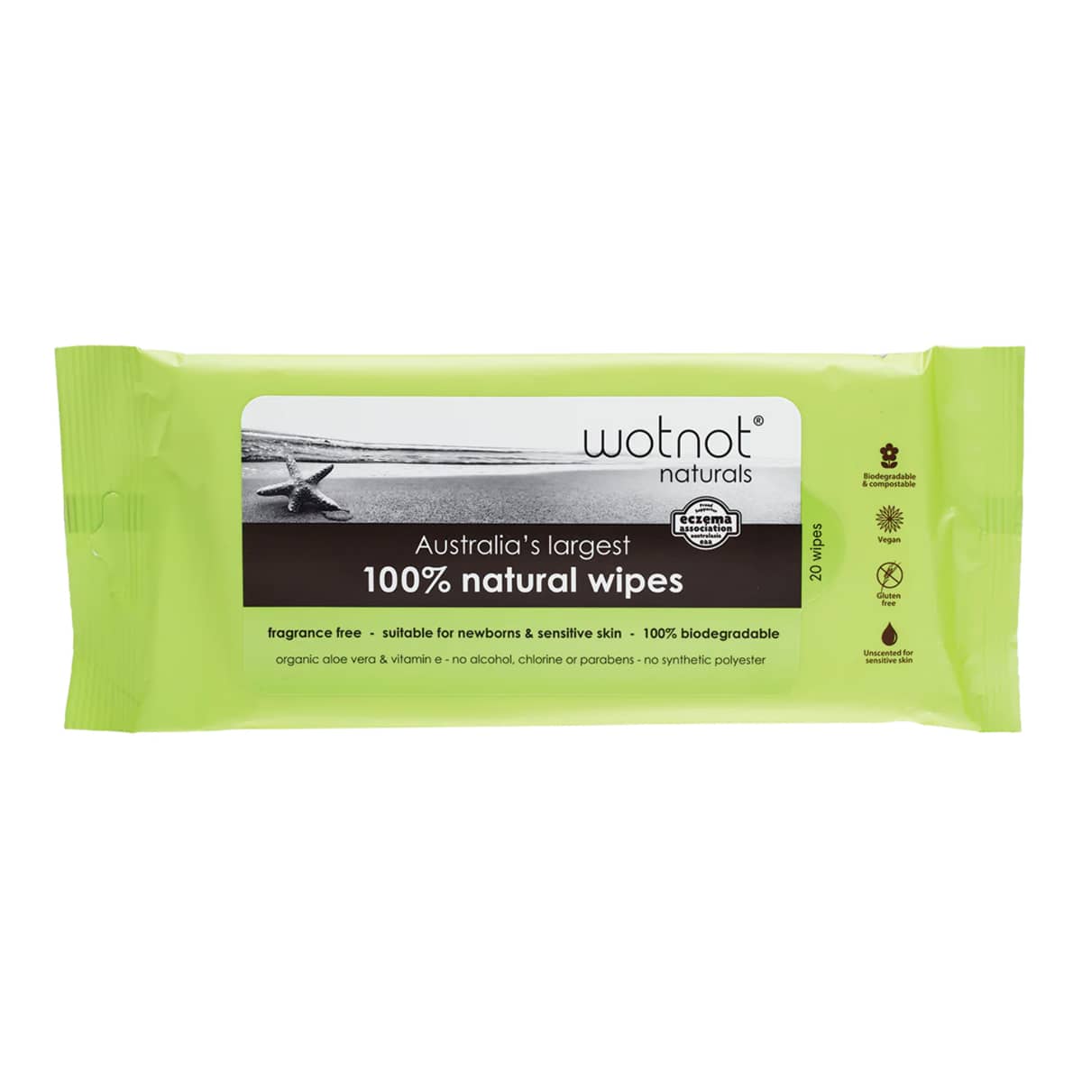Wotnot Biodegradable Natural Baby Wipes - Soft Travel Pack