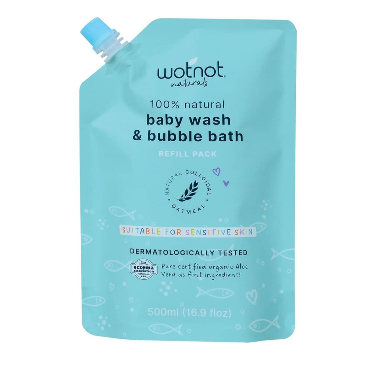 Wotnot Natural Baby Wash and Bubble Bath - Refill Pouch