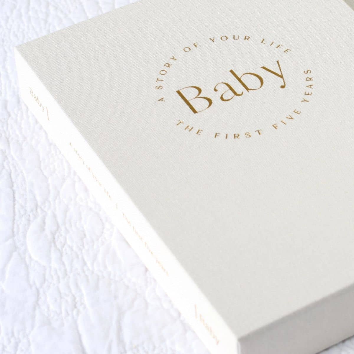 Written With Love Baby Memory Book with Keepsake Box - Classic White