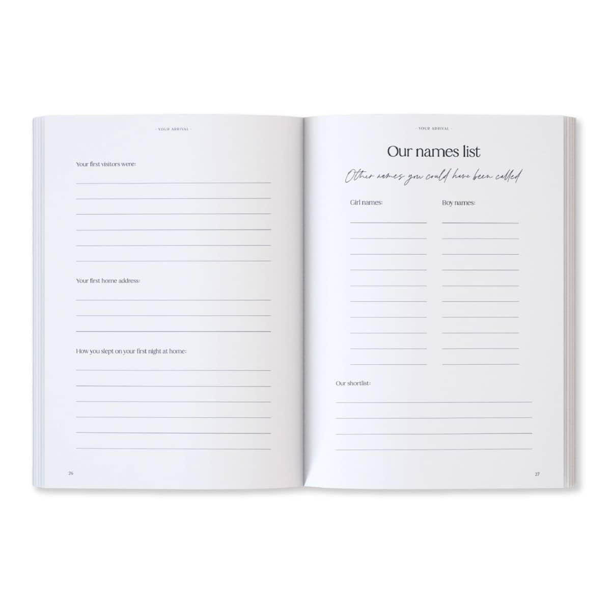 Written With Love Baby Memory Book with Keepsake Box - Our Names List