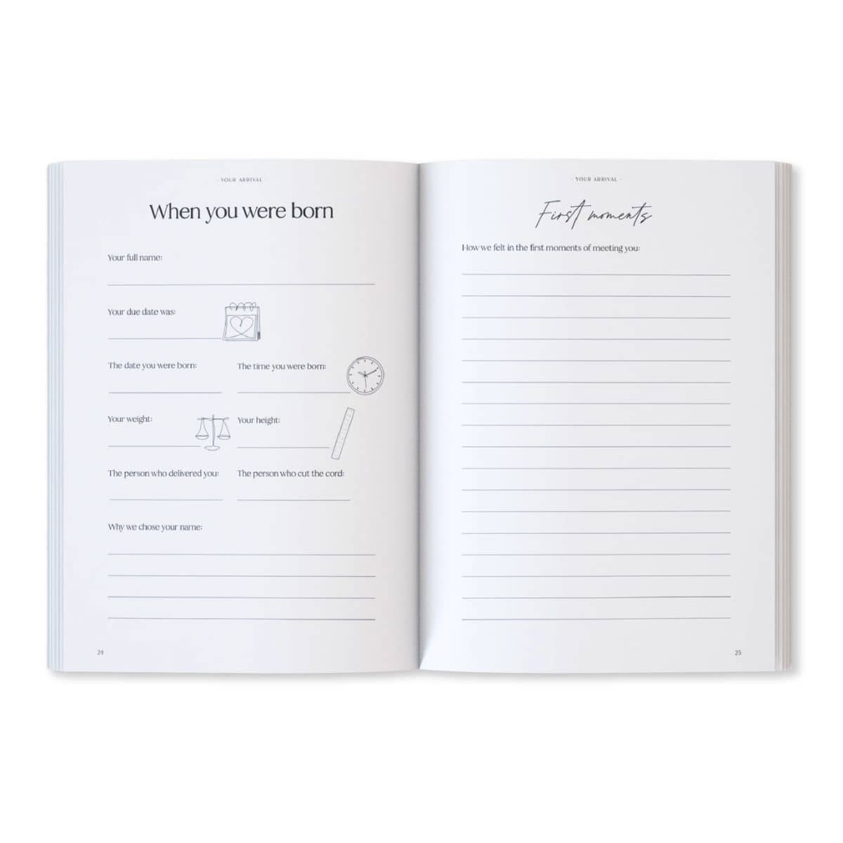 Written With Love Baby Memory Book with Keepsake Box - When you were born