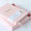 Written With Love Baby Memory Book with Keepsake Box - Peony Pink