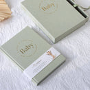 Written With Love Baby Memory Book with Keepsake Box - Sage Green