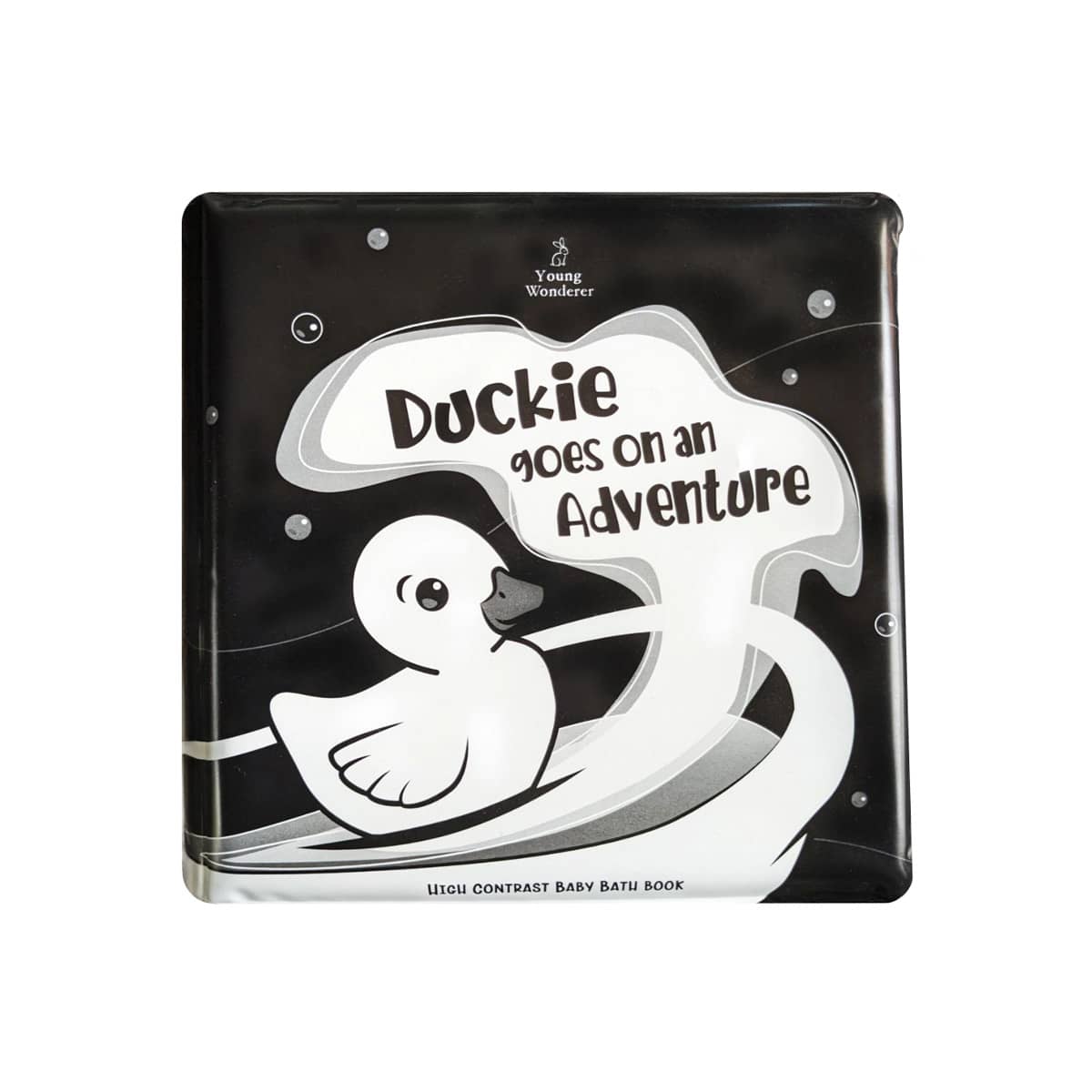 Young Wonderer Black and White Bath Book - Duckie Goes On An Adventure