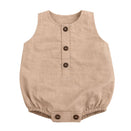 Zao & Co Maïa Linen Baby Romper – Beige
